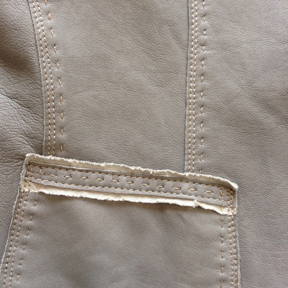 Ellie Tahari Pewter Grey Leather Jacket - Picture 5 of 8